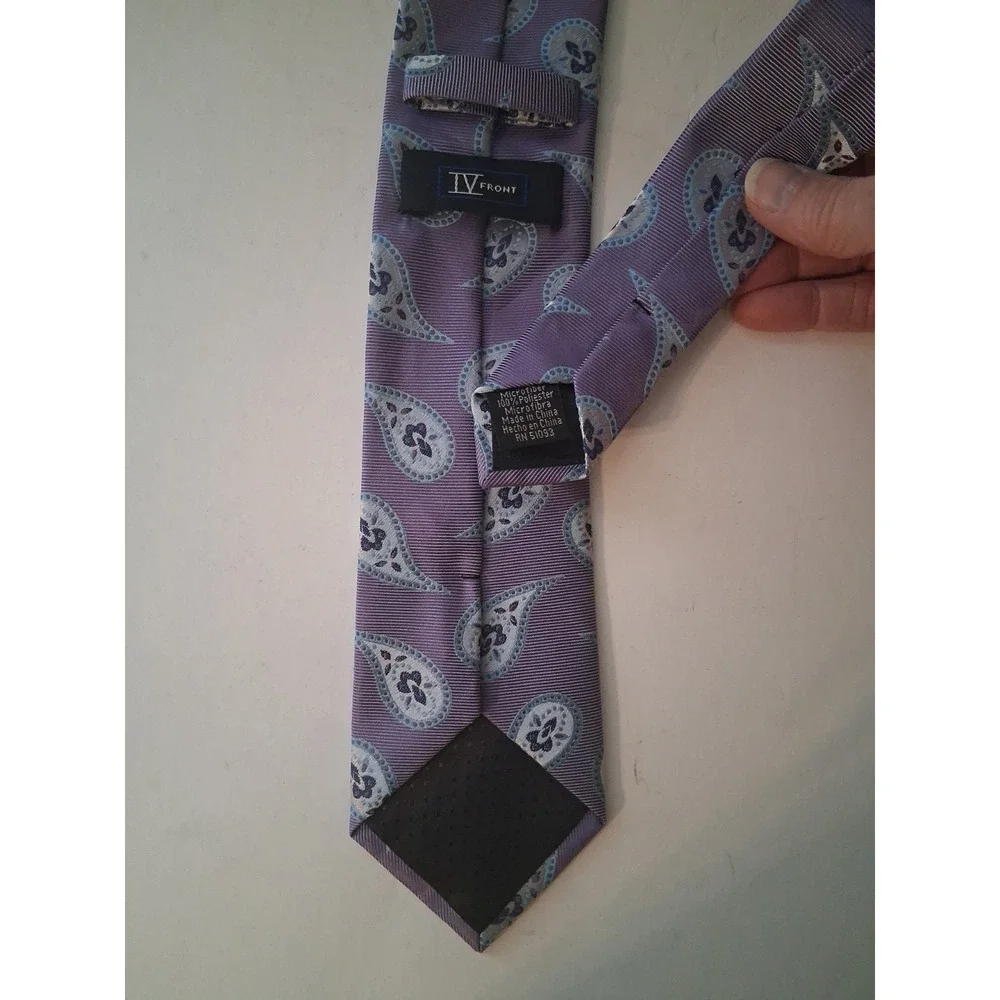 Lot of 6 Men's Neckties Lavender Purple VTG - Mod Assorted Name Brands Nice!
